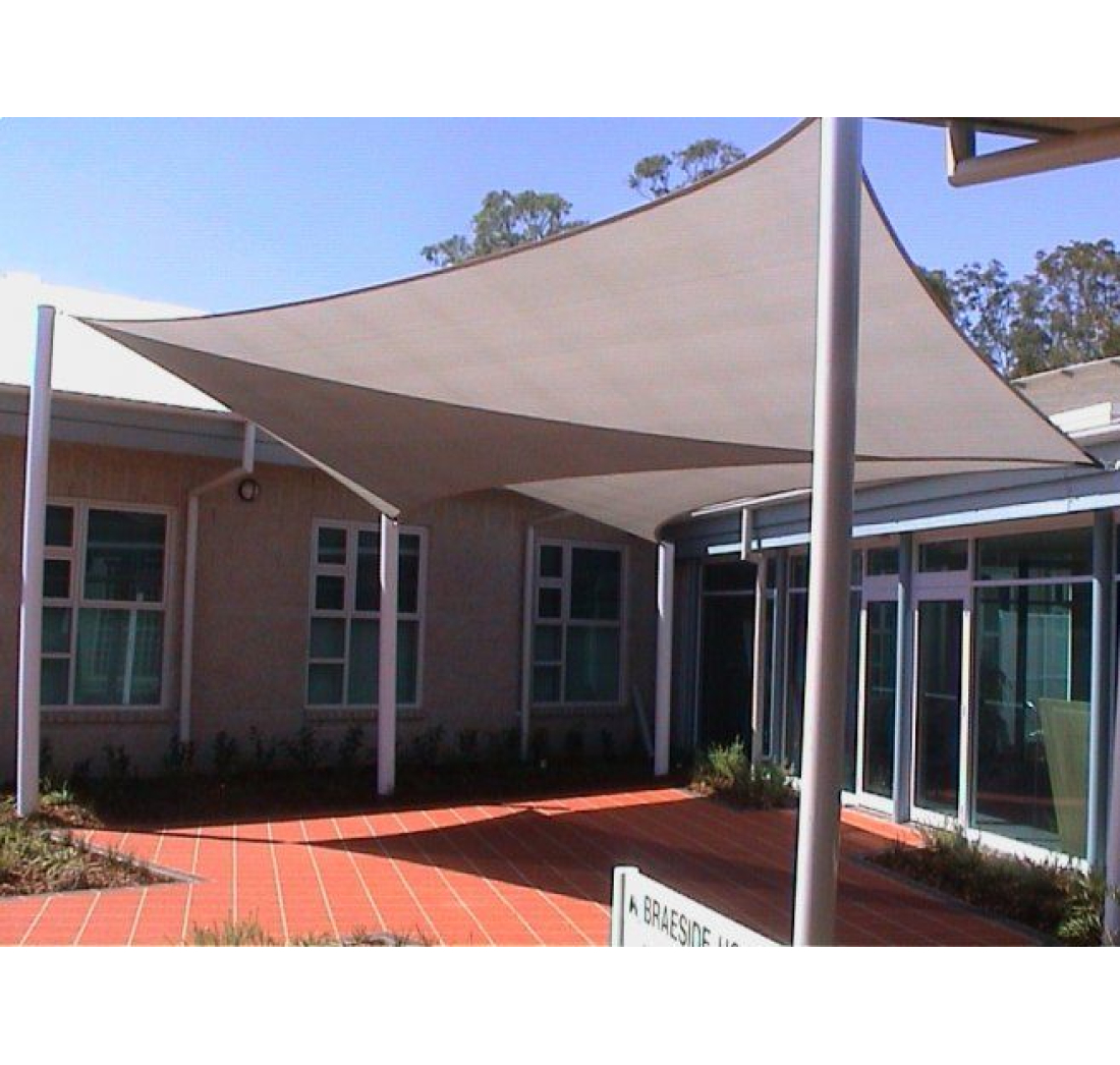 TENDA (SJENILO) ZAŠTITA OD SUNCA VODONEPROPUSNA KVADRAT 3.6X3.6 M SIVA